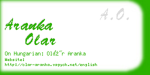 aranka olar business card